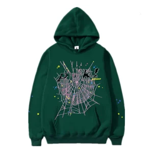 Sp5der Hoodie - Dark Blue Green