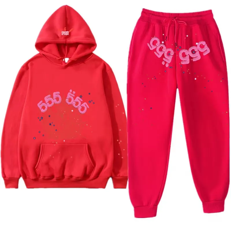 Sp5der Tracksuit - Red